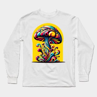 retro mushroom Long Sleeve T-Shirt